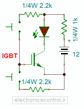 transitor,تست ترانزیستور آی جی بی تی، test-circuit-of-IBGT-transistors