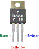 transitor,ایمیتر کلکتور بیس در ترانزیستور D880